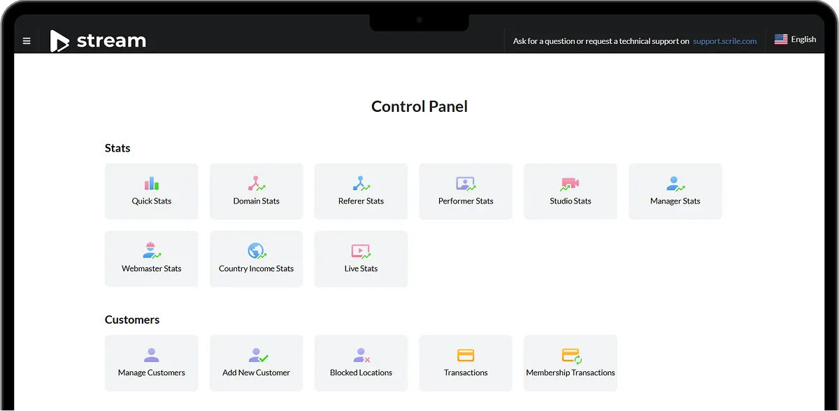 Psychic website admin dashboard